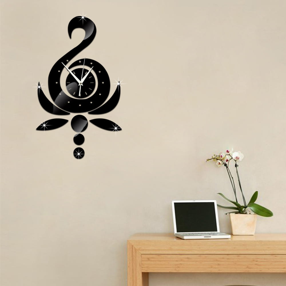 Laser Cut Lotus Swan Wall Clock