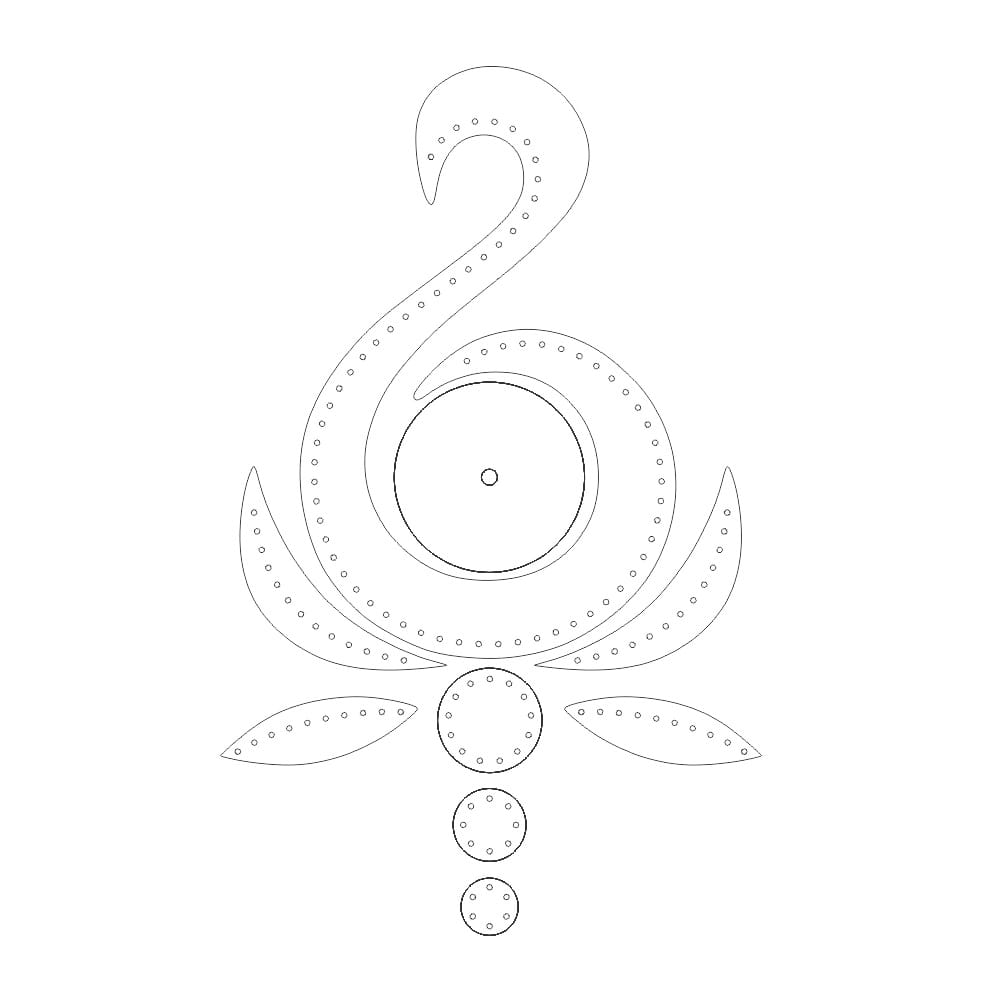 Laser Cut Lotus Swan Wall Clock