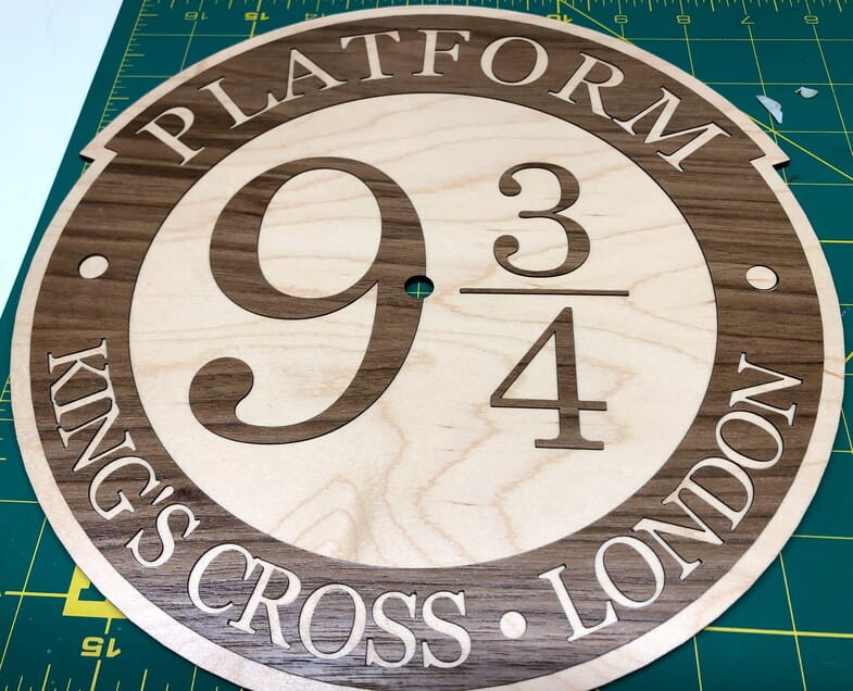 Laser Cut Harry Potter Platform Wall Clock