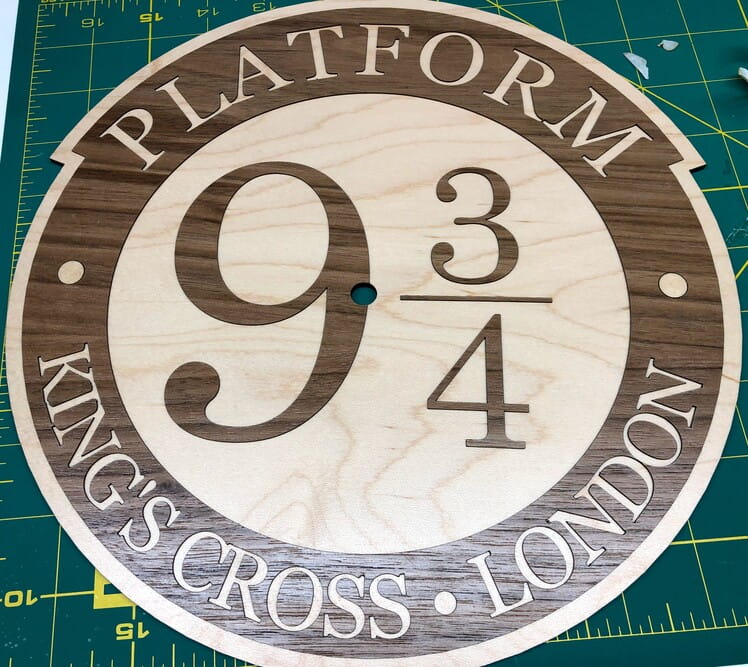 Laser Cut Harry Potter Platform Wall Clock
