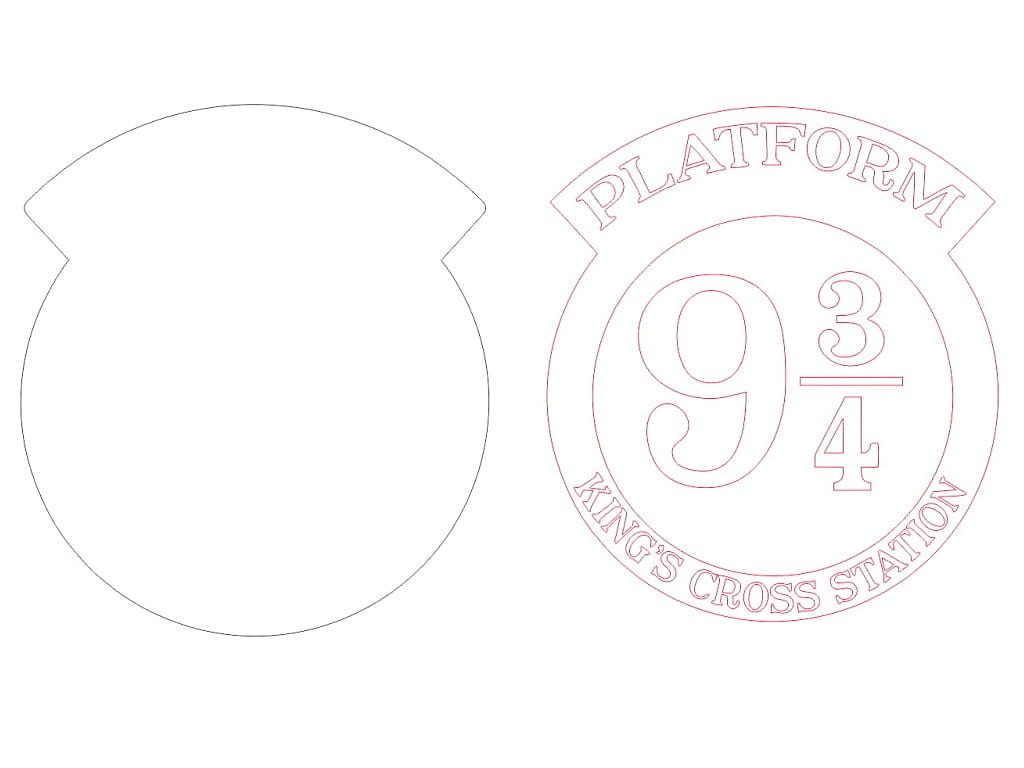 Laser Cut Harry Potter Platform Wall Clock