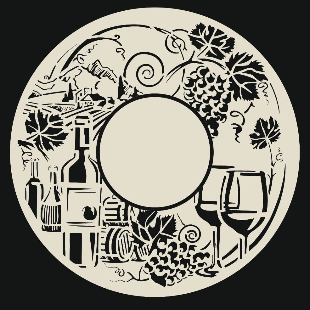 Laser Cut Wine Themed Wall Clock