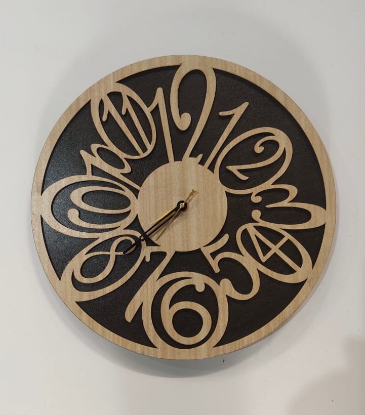 Laser Cut Cool Big Numbers Wall Clock