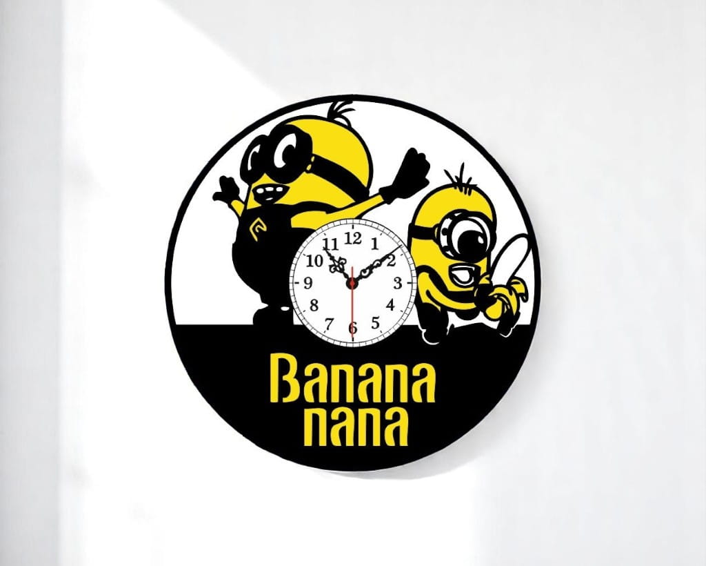 Laser Cut Multilayer Minions Wall Clock