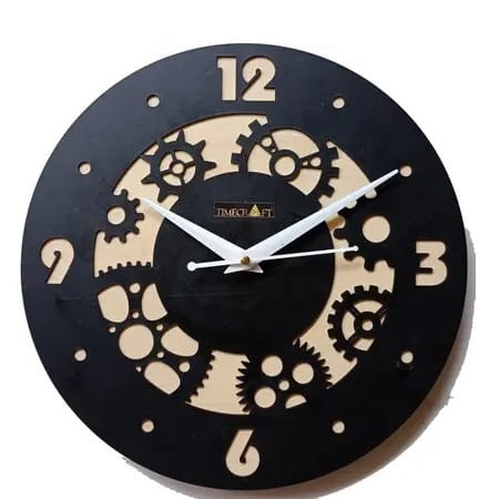Laser Cut Steampunk Gears Wall Clock