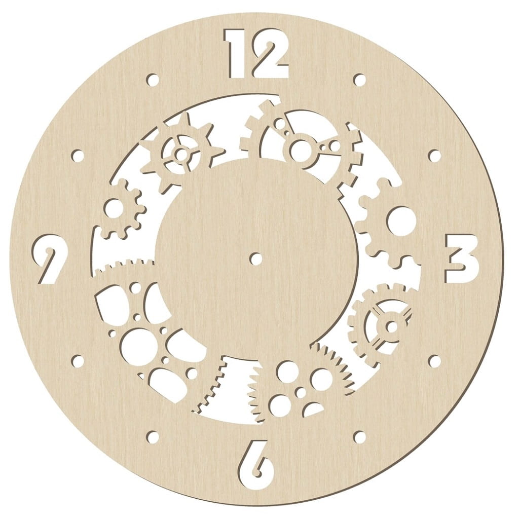 Laser Cut Steampunk Gears Wall Clock
