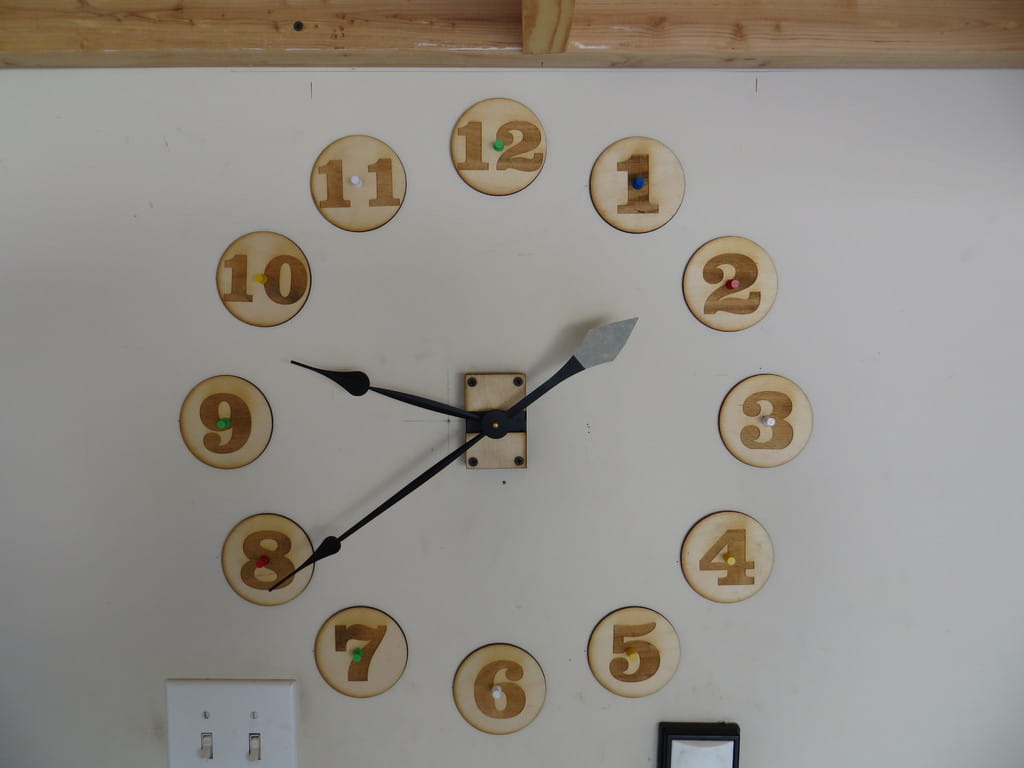 Laser Cut Wooden Large Wall Clock