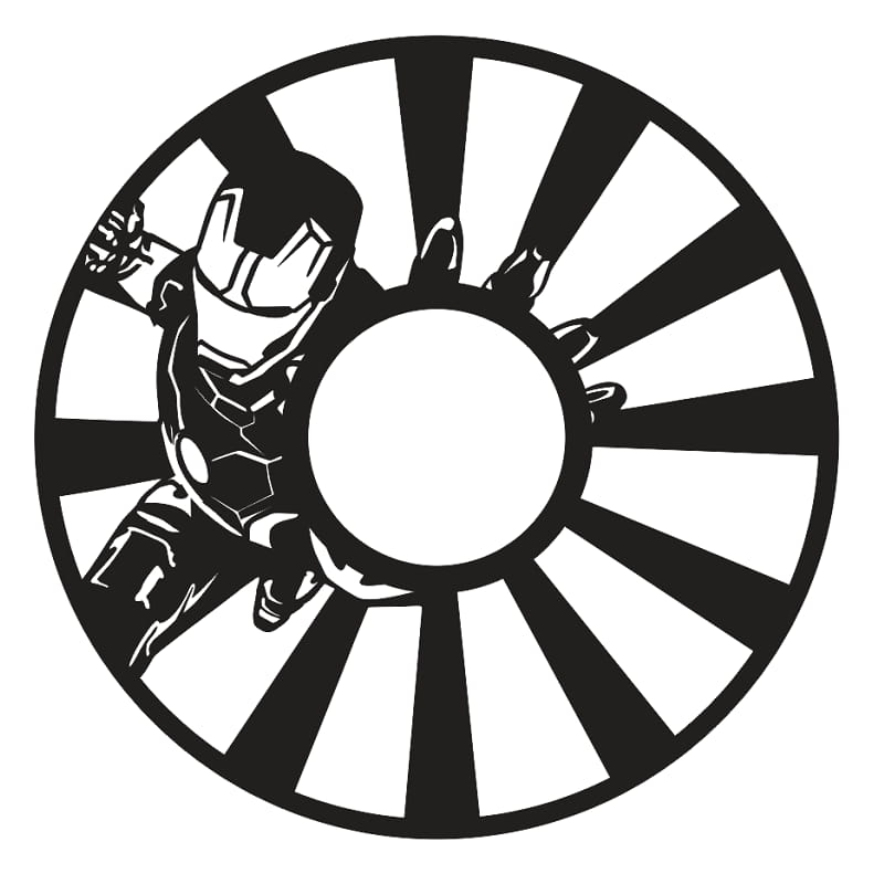 Laser Cut Iron Man Superhero Vinyl Record Wall Clock