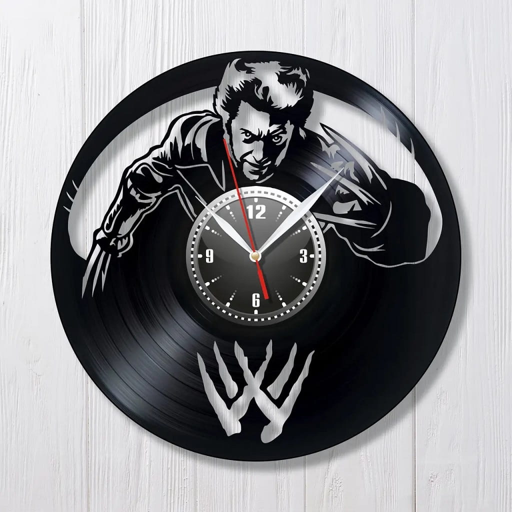 Laser Cut Wolverine Superhero Vinyl Record Wall Clock