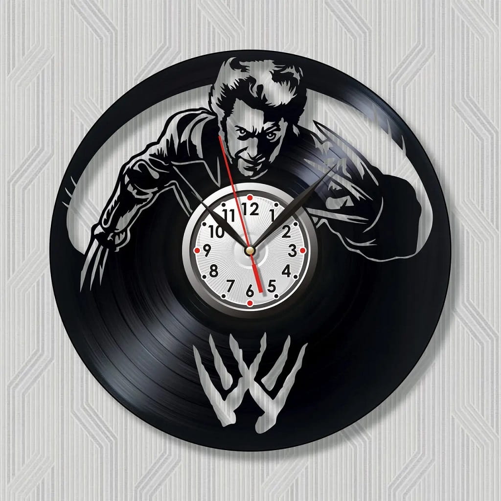 Laser Cut Wolverine Superhero Vinyl Record Wall Clock