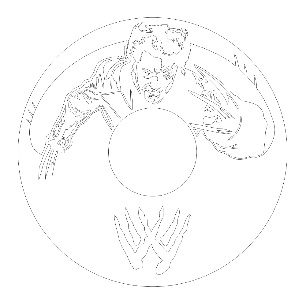 Laser Cut Wolverine Superhero Vinyl Record Wall Clock