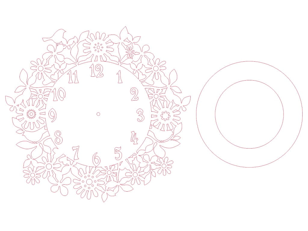 Laser Cut Chamomile Daisy Flower Wooden Wall Clock