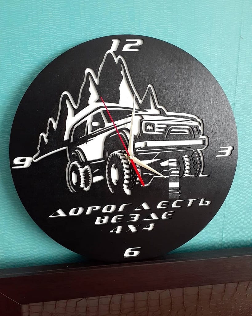Laser Cut 4 x 4 Off Road Vehicle Wall Clock