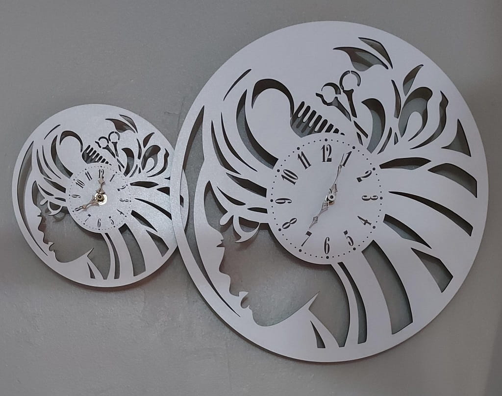 Laser Cut Beauty Hair Salon Wall Clock