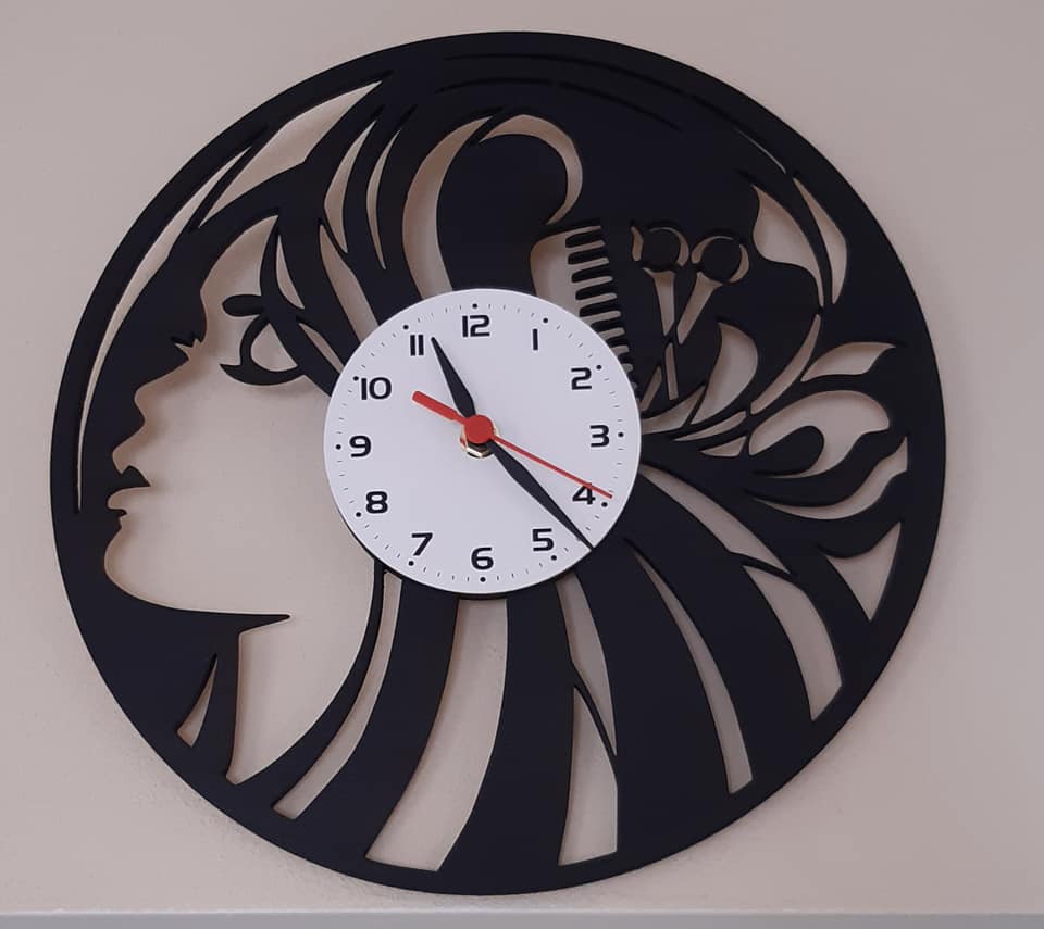 Laser Cut Beauty Hair Salon Wall Clock