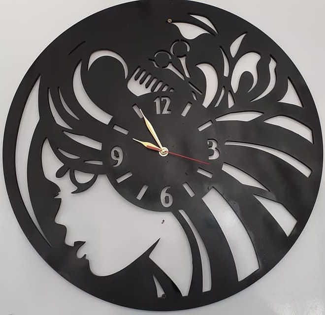 Laser Cut Beauty Hair Salon Wall Clock