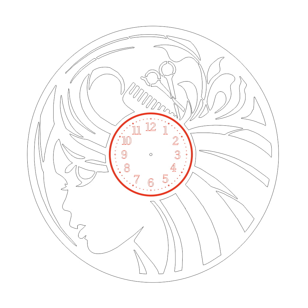 Laser Cut Beauty Hair Salon Wall Clock