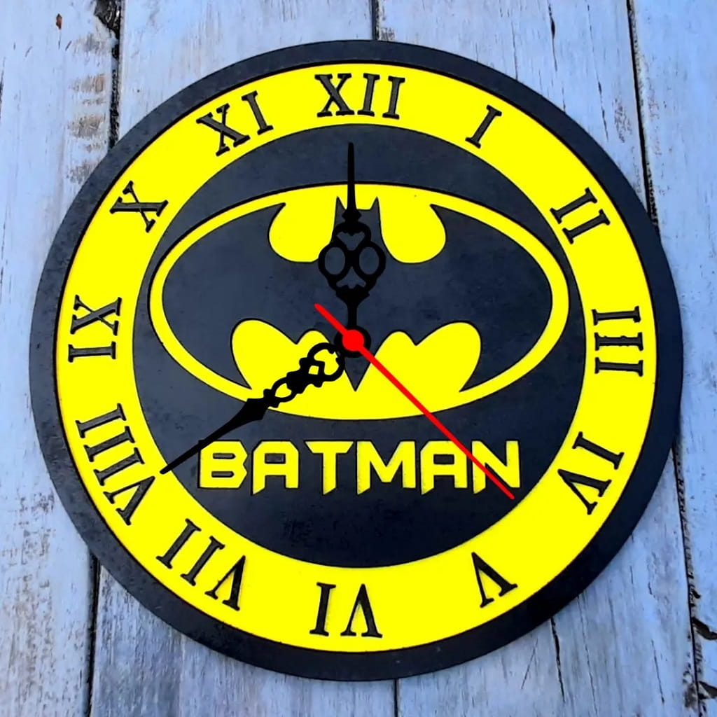 Laser Cut Batman Logo Wall Clock