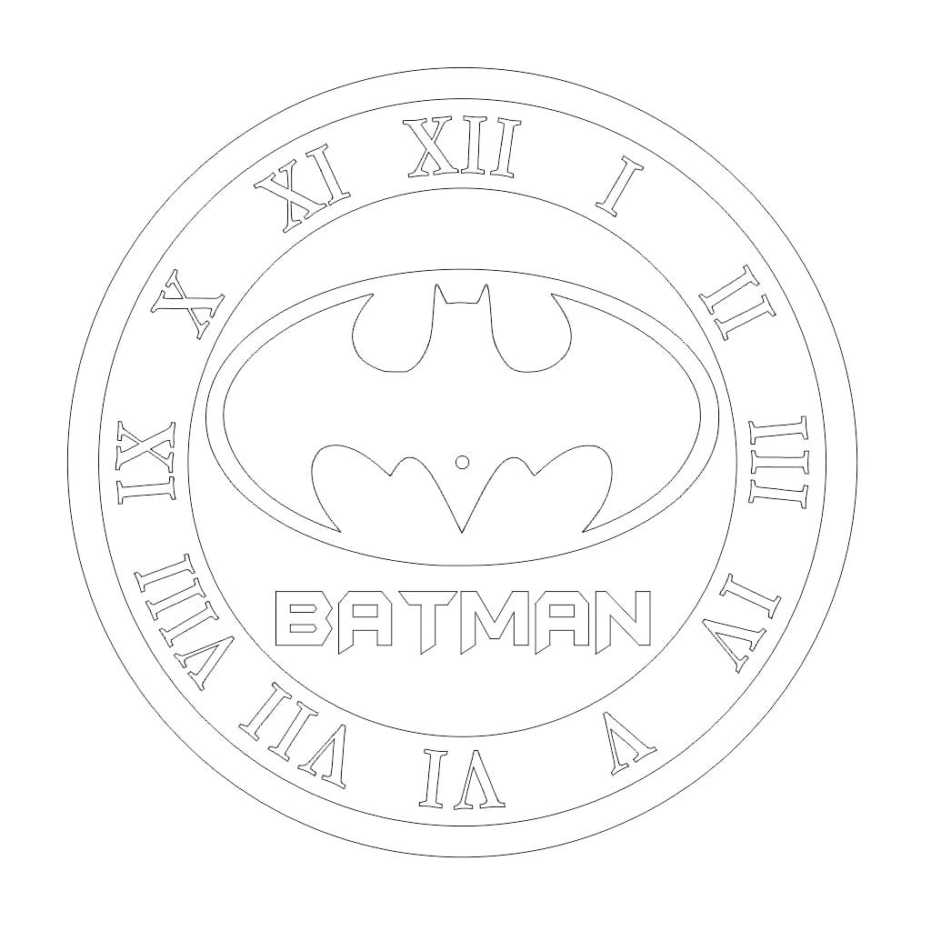 Laser Cut Batman Logo Wall Clock