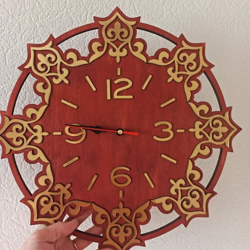 Laser Cut Decorative Wall Clock for Home Decor
