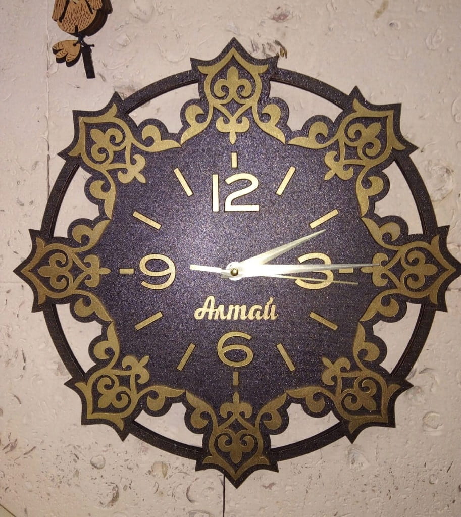 Laser Cut Decorative Wall Clock for Home Decor