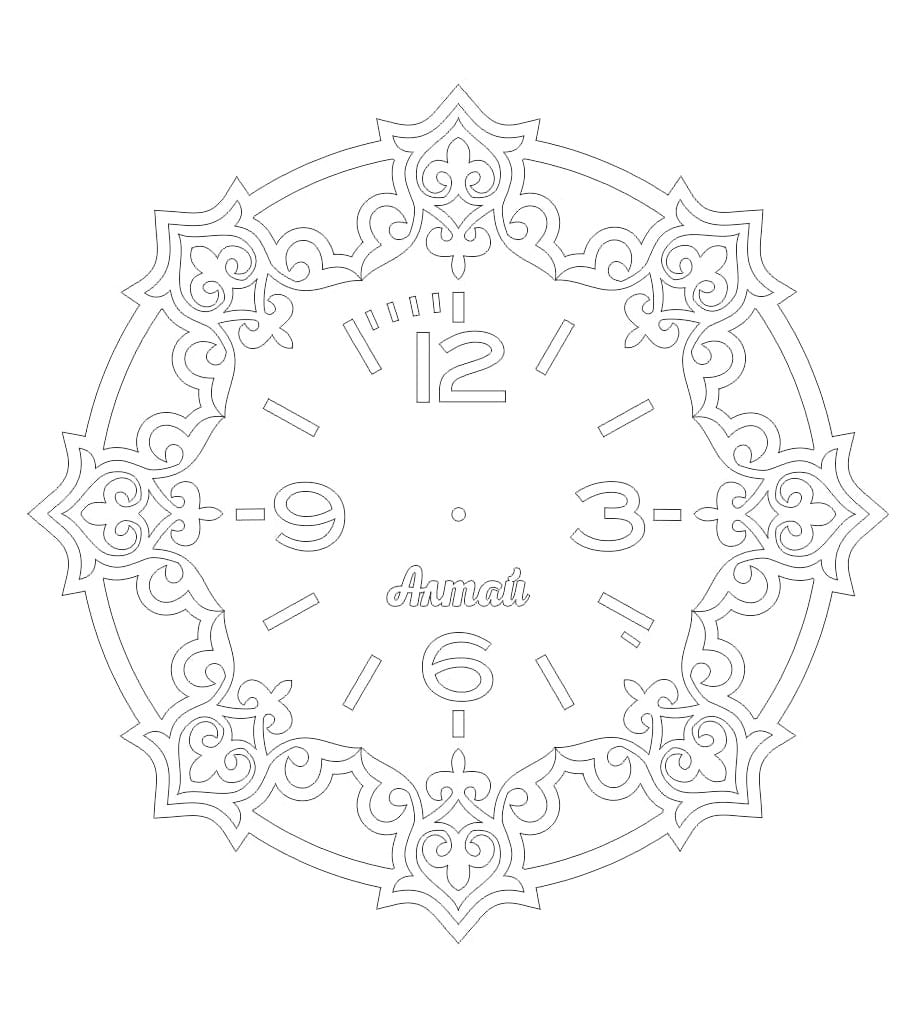 Laser Cut Decorative Wall Clock for Home Decor