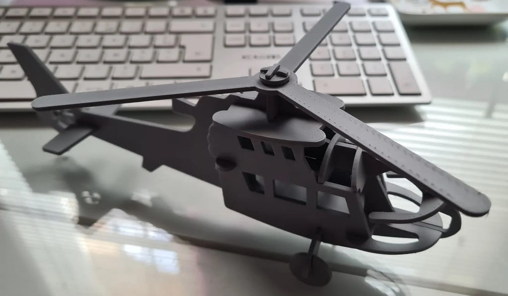Laser Cut Helicopter 3D Puzzle Wood Model