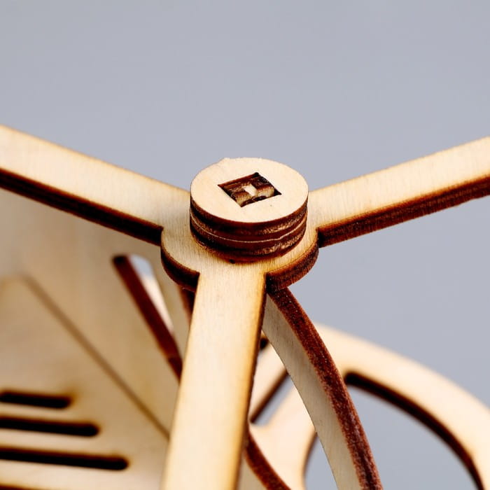 Laser Cut Wooden Helicopter Toy 3D Puzzle