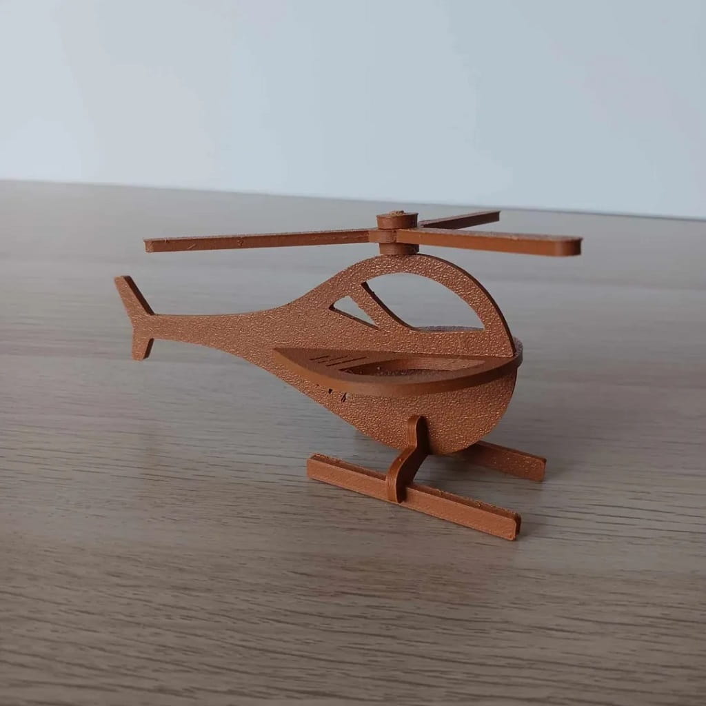 Laser Cut Wooden Helicopter Toy 3D Puzzle