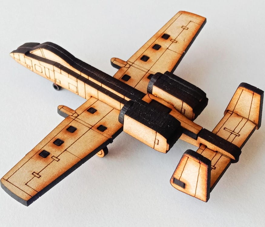Laser Cut A-10 Thunderbolt Warthog Aircraft 3D Wooden Puzzle