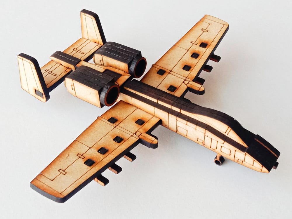 Laser Cut A-10 Thunderbolt Warthog Aircraft 3D Wooden Puzzle
