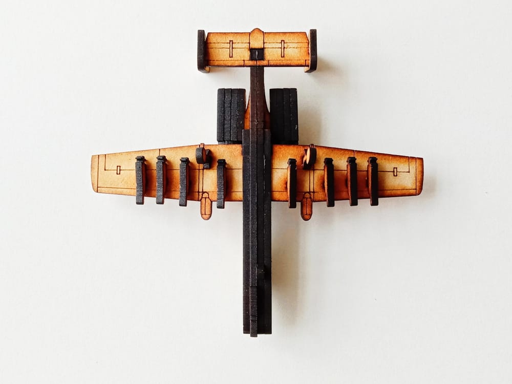 Laser Cut A-10 Thunderbolt Warthog Aircraft 3D Wooden Puzzle