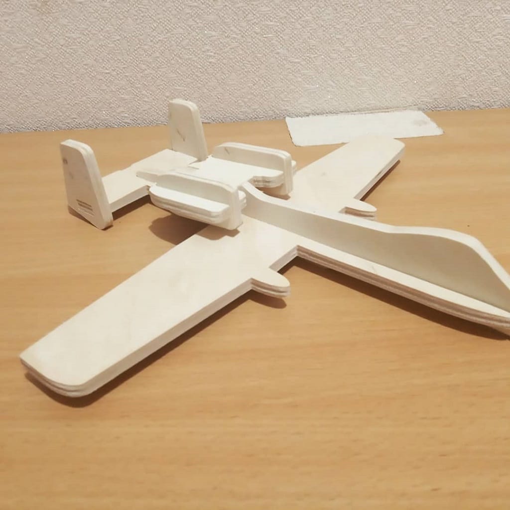 Laser Cut Fairchild Republic A-10 Thunderbolt Aircraft Toy 3D Puzzle