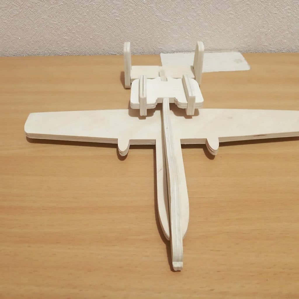 Laser Cut Fairchild Republic A-10 Thunderbolt Aircraft Toy 3D Puzzle