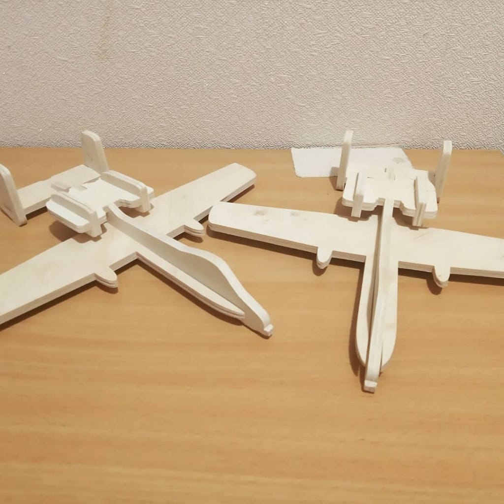 Laser Cut Fairchild Republic A-10 Thunderbolt Aircraft Toy 3D Puzzle