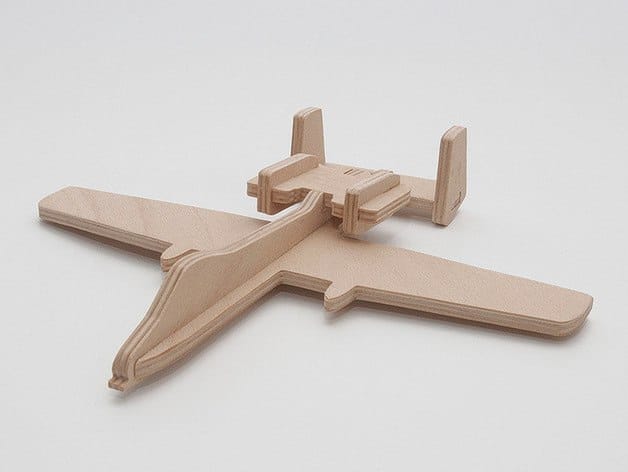 Laser Cut Fairchild Republic A-10 Thunderbolt Aircraft Toy 3D Puzzle