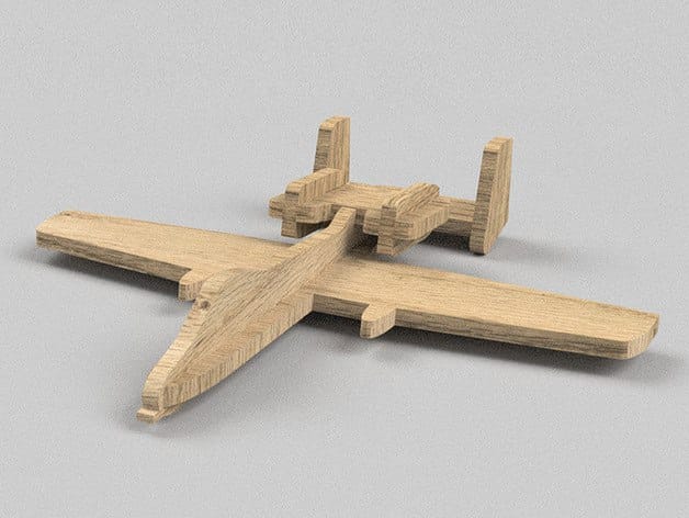 Laser Cut Fairchild Republic A-10 Thunderbolt Aircraft Toy 3D Puzzle