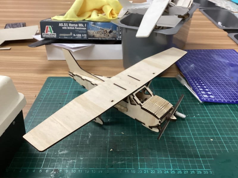 Laser Cut Cessna K-40 Aircraft 3D Puzzle Wood Model