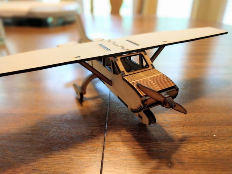 Laser Cut Cessna K-40 Aircraft 3D Puzzle Wood Model