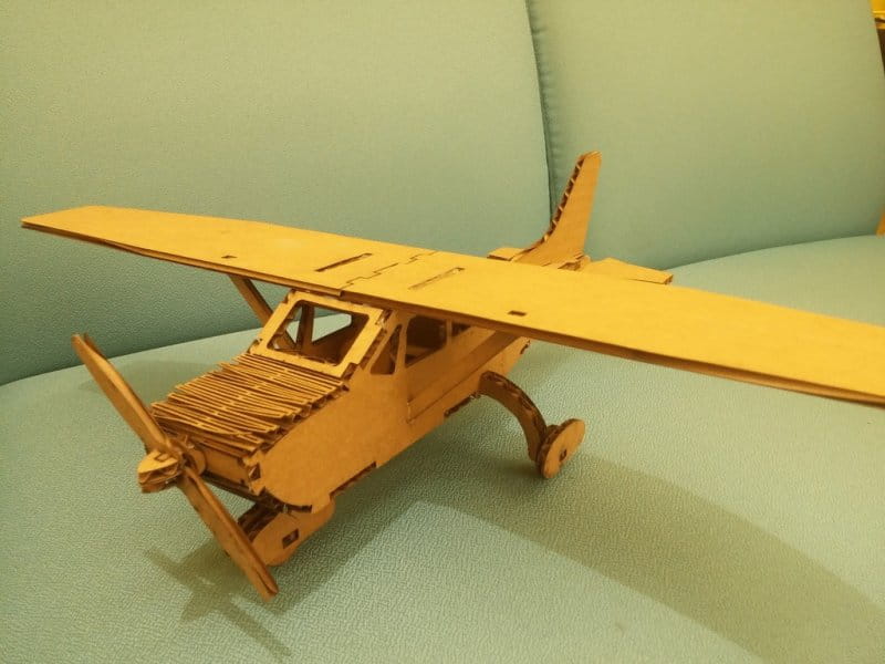 Laser Cut Cessna K-40 Aircraft 3D Puzzle Wood Model