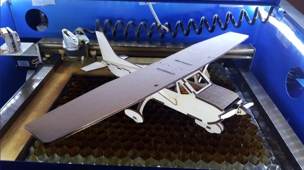 Laser Cut Cessna K-40 Aircraft 3D Puzzle Wood Model
