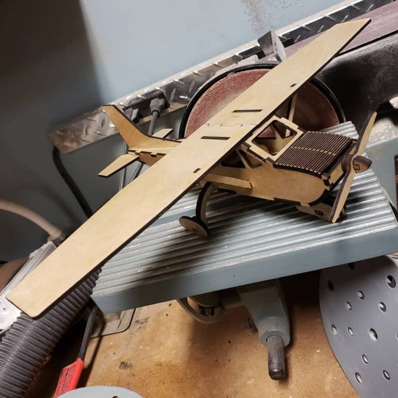 Laser Cut Cessna K-40 Aircraft 3D Puzzle Wood Model