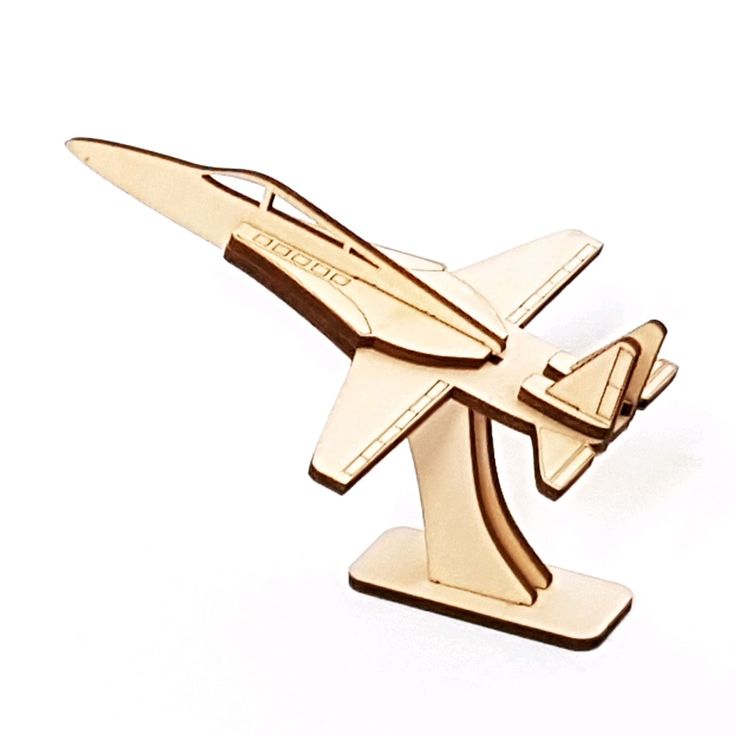 Laser Cut F-14 Tomcat Fighter Jet Wood Model for Desk Decor