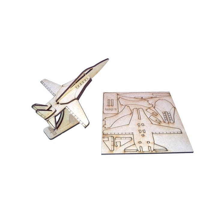 Laser Cut F-14 Tomcat Fighter Jet Wood Model for Desk Decor