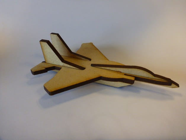 Laser Cut F-15 Eagle Fighter Aircraft Toy 3D Puzzle