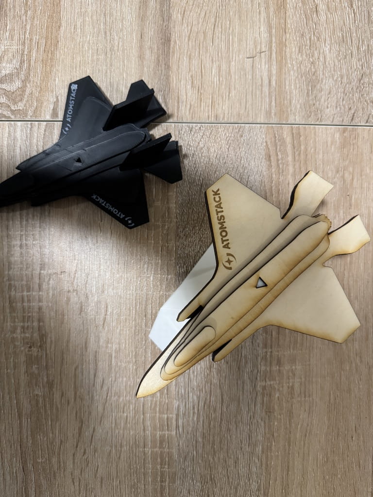 Laser Cut F 35 Lightning Fighter Jet 3D Wooden Puzzle