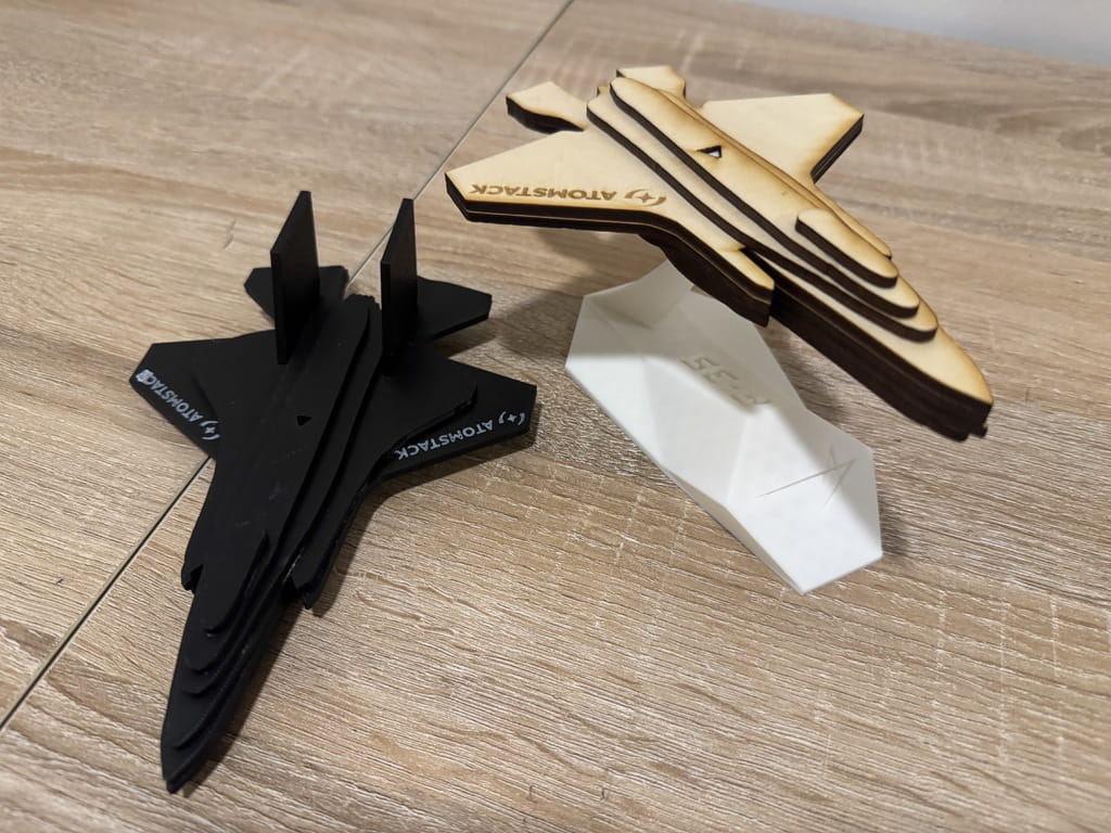 Laser Cut F 35 Lightning Fighter Jet 3D Wooden Puzzle