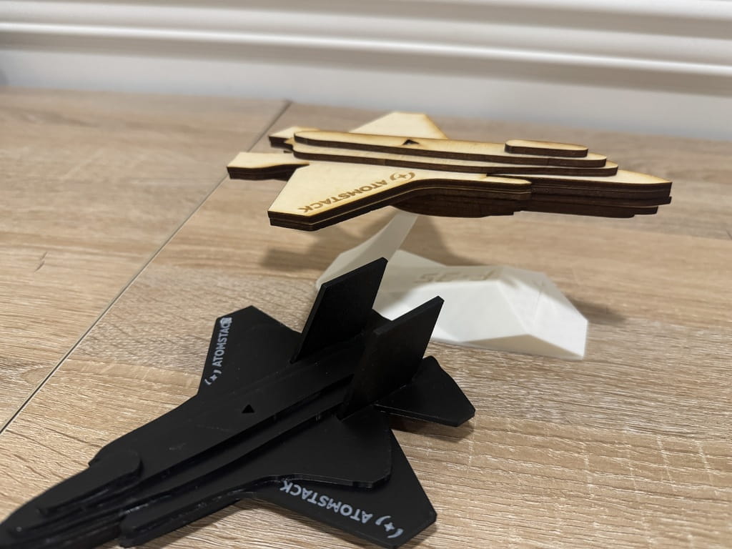 Laser Cut F 35 Lightning Fighter Jet 3D Wooden Puzzle