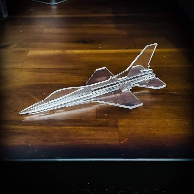Laser Cut Mini F-16 Fighter Aircraft 3D Puzzle Model Kit