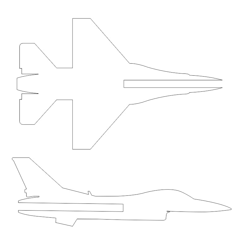 Laser Cut Mini F-16 Fighter Aircraft 3D Puzzle Model Kit